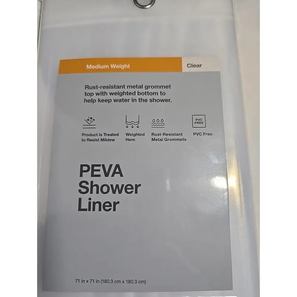 Peva Shower Liner‎ Medium Weight Clear 71